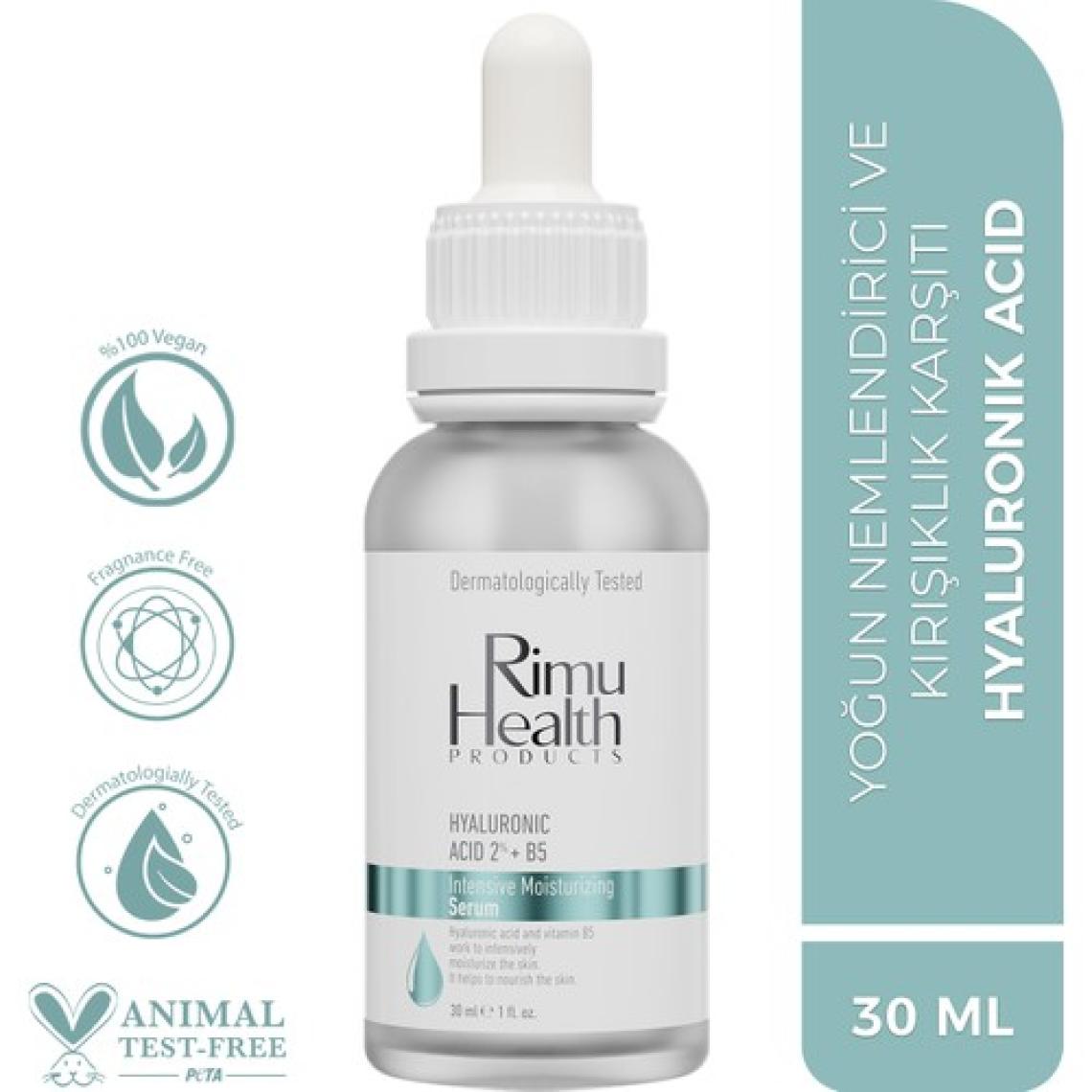 Rimu Health Products Tüm Cilt Tipleri Için Parfümsüz Yoğun Nemlendirici Serum Hyaluronic Acid 2% B5