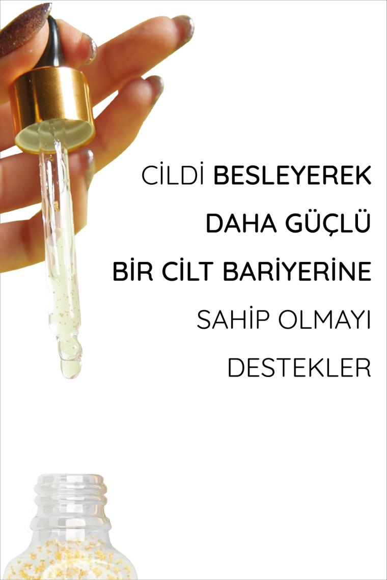 24k Gold Beauty Altın Parçacıklı Hyaluronik Asit Içeren Cilt Bakım Serumu