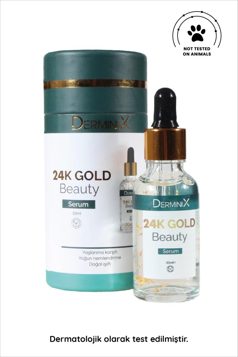 24k Gold Beauty Altın Parçacıklı Hyaluronik Asit Içeren Cilt Bakım Serumu