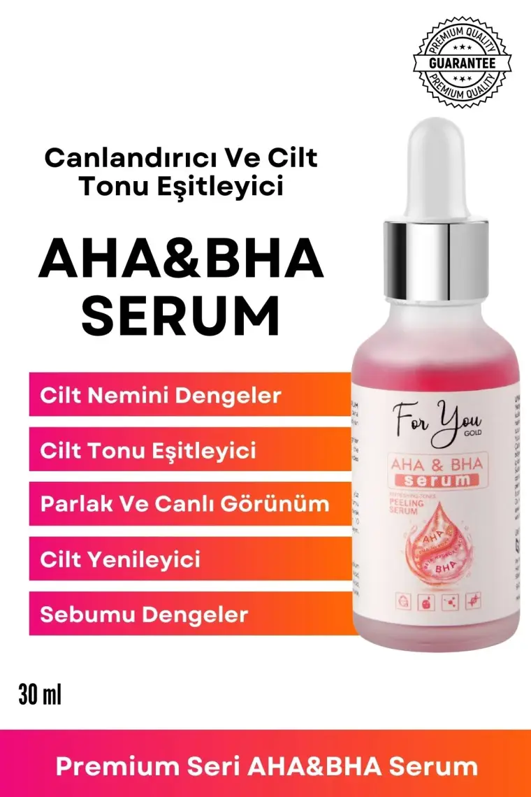 For You Gold Canlandırıcı ve Cilt Tonu Eşitleyici Aha Bha Peeling Serum 30 ml