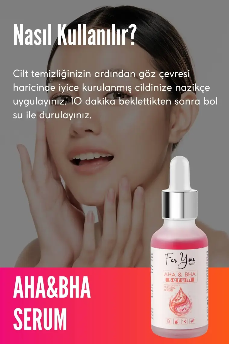 For You Gold Canlandırıcı ve Cilt Tonu Eşitleyici Aha Bha Peeling Serum 30 ml
