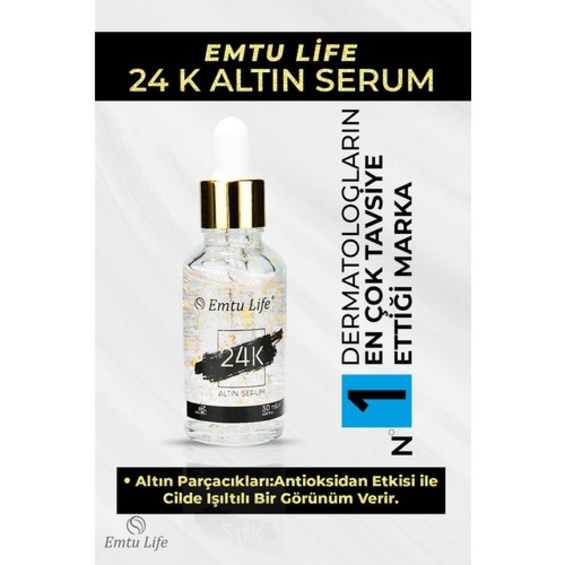 Emtu Life 24K Gold Serum  ve Anti Aging 30ML