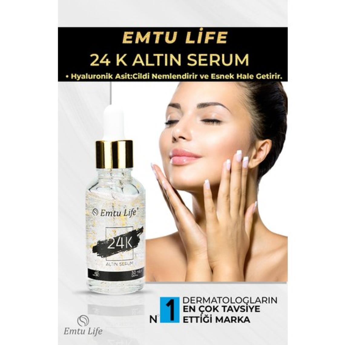 Emtu Life 24K Gold Serum  ve Anti Aging 30ML