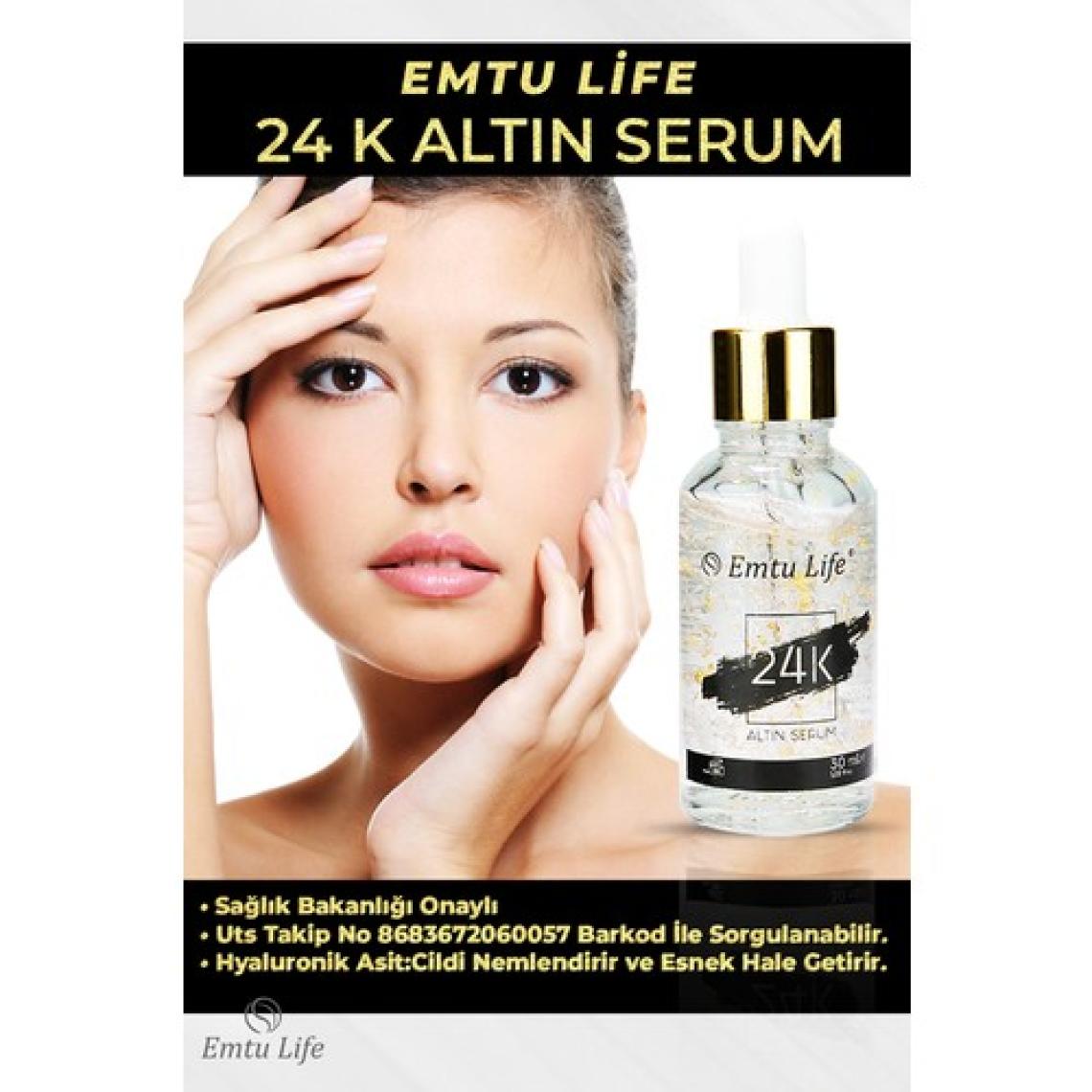 Emtu Life 24K Gold Serum  ve Anti Aging 30ML