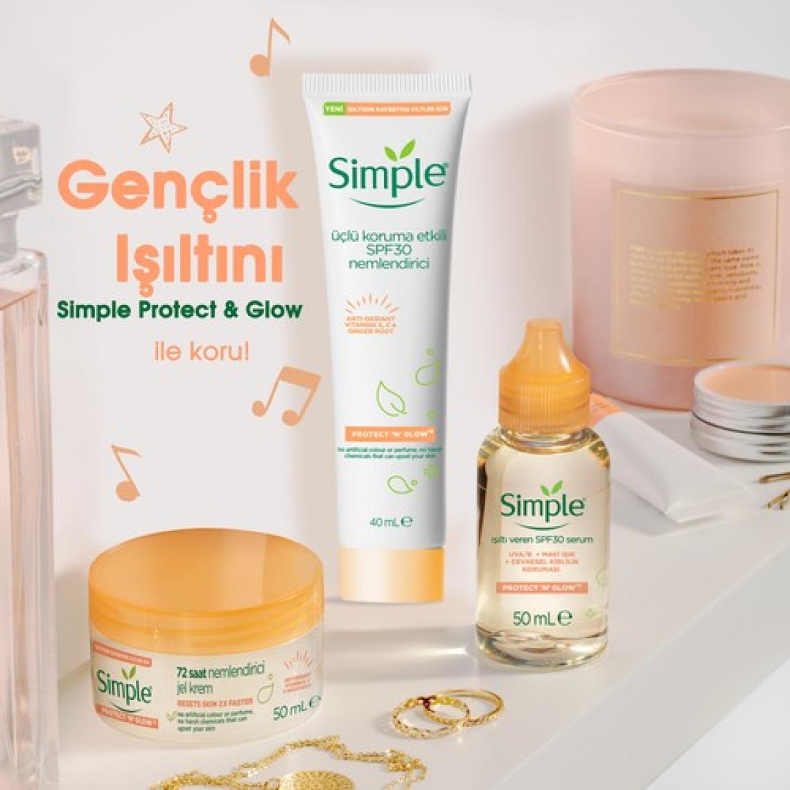 Simple Protect 'N' Glow Işıltı Veren SPF30 Serum 50 ml