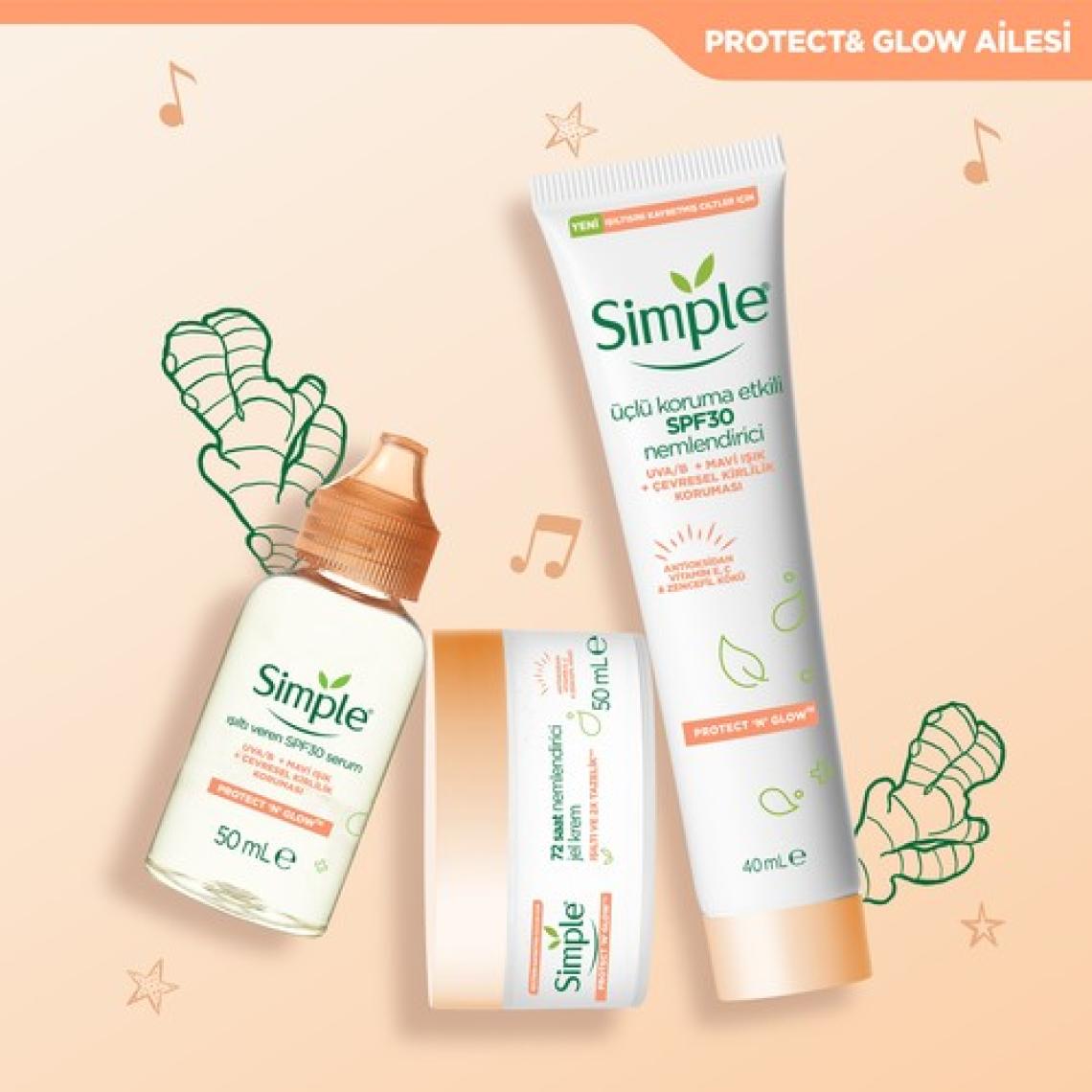 Simple Protect 'N' Glow Işıltı Veren SPF30 Serum 50 ml