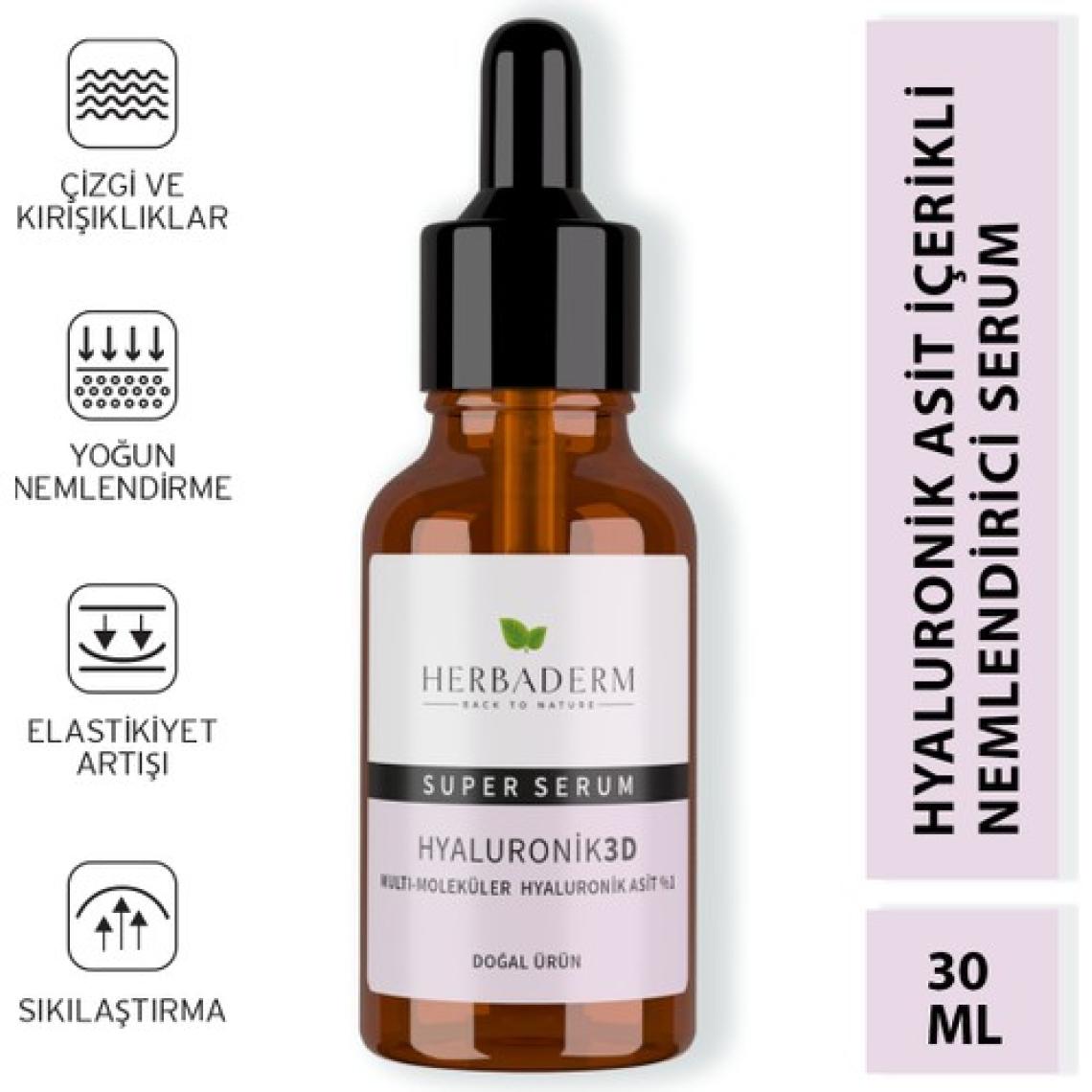 Herbaderm Süper Serum (Hyaluronik Asit 3D %1) Nemlendirici 30 Ml