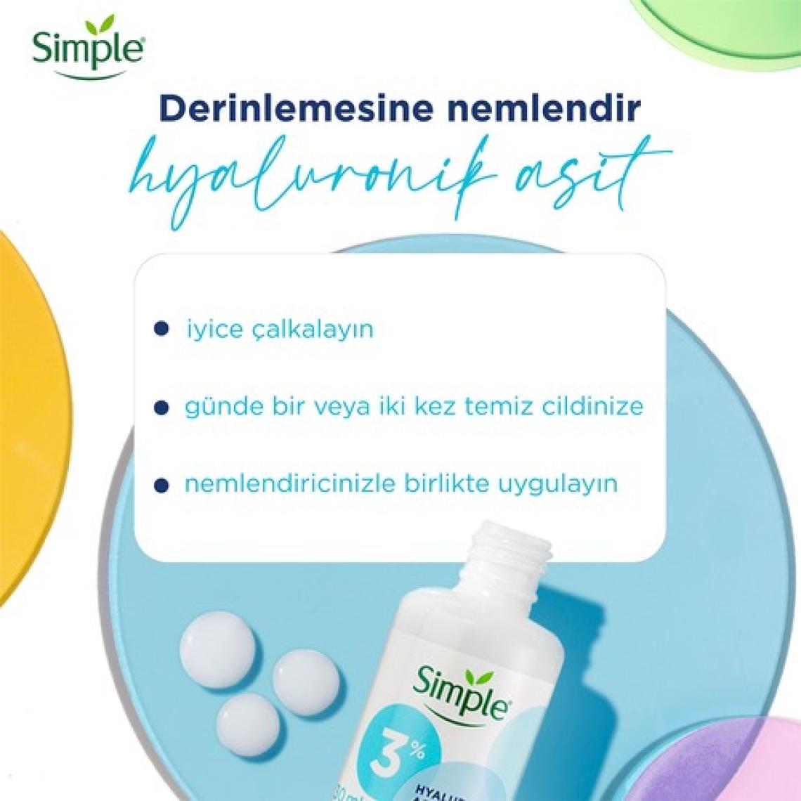 Simple Booster Serum %3 Hyaluronik Asit + B5 Vitamini Derinlemesine Cilt Nemlendirme 30 ml