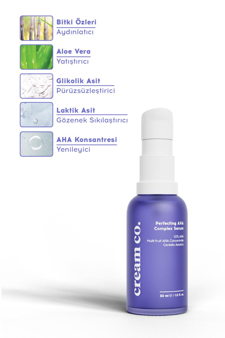 %10 Aha Pürüzsüzleştirici Gözenek Sıkılaştırıcı Yenileyici Cilt Serumu Aha Complex Serum 30 Ml