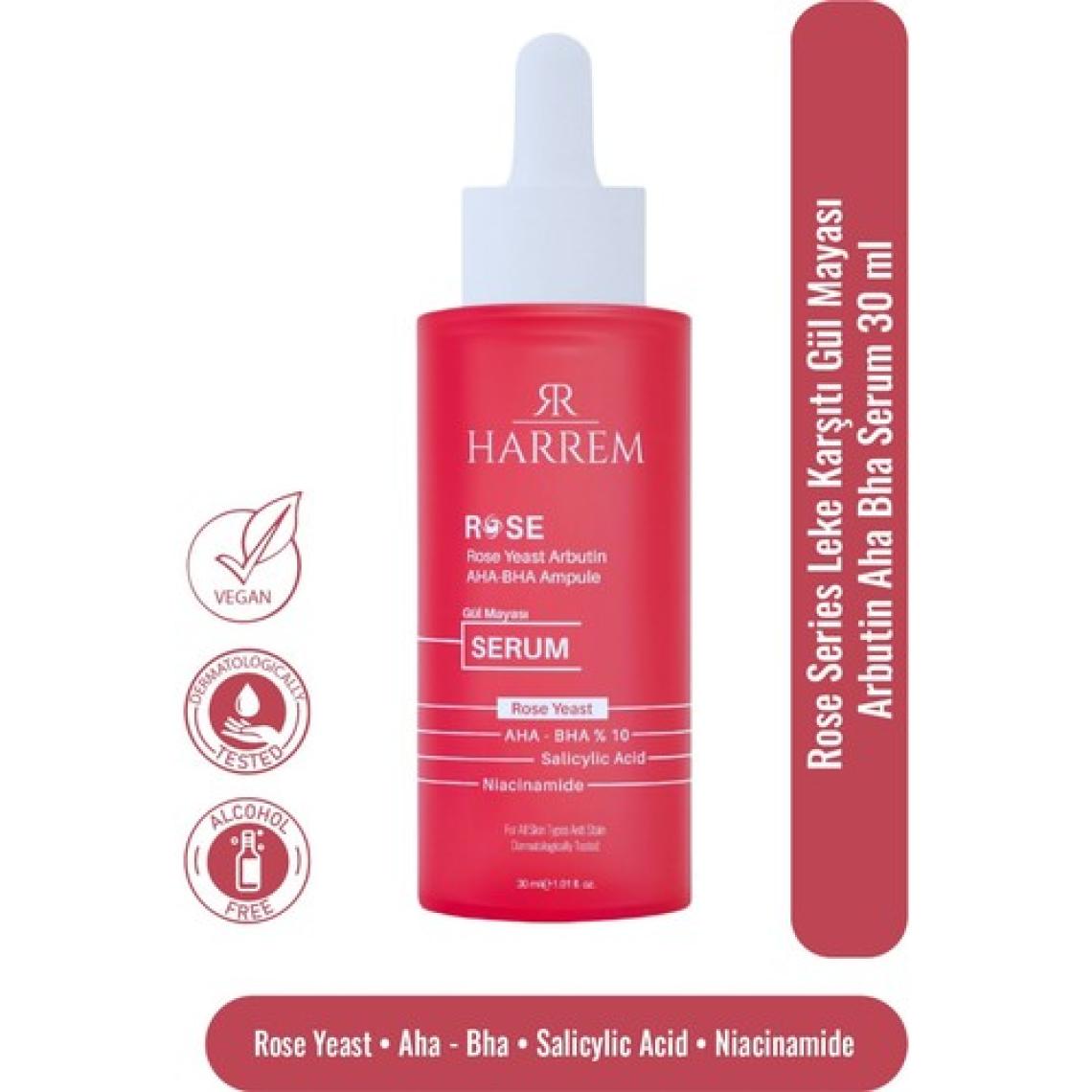 Harrem Rose Series Leke Karşıtı Gül Mayası Arbutin Aha Bha Serum 30 ml