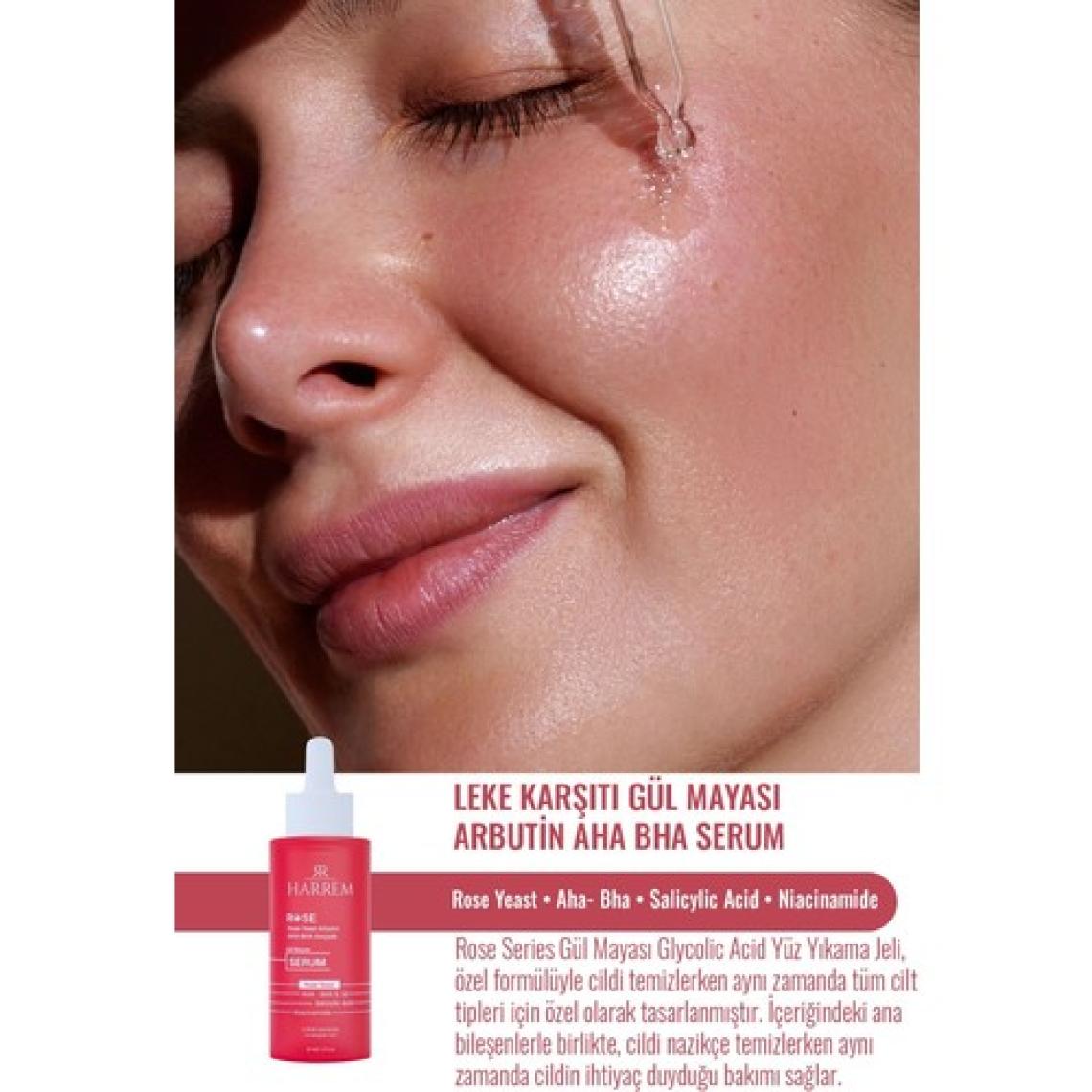 Harrem Rose Series Leke Karşıtı Gül Mayası Arbutin Aha Bha Serum 30 ml