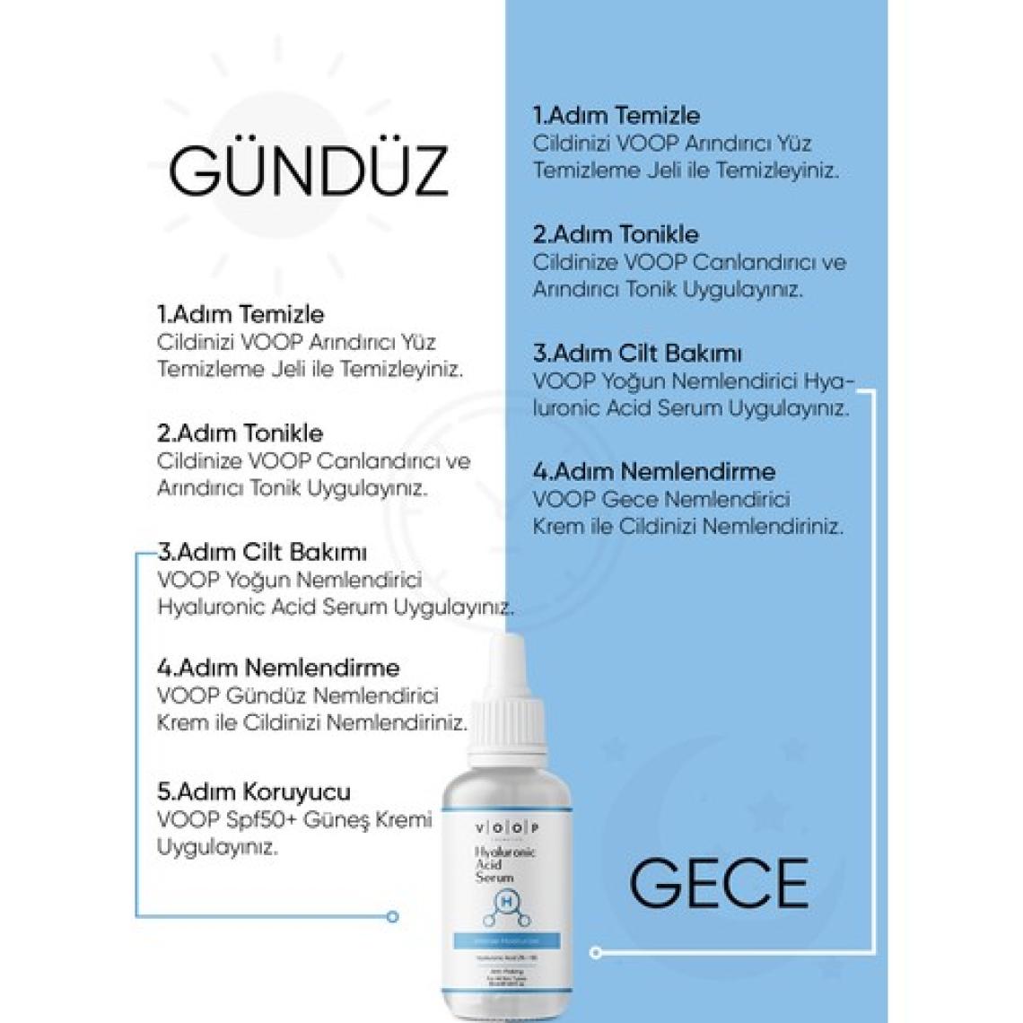 VOOP Hyaluronik Asit Serum - 30 ml Derinlemesine Yoğun Nemlendirici Yüz Bakımı %2 Hyaluronic Acid B5