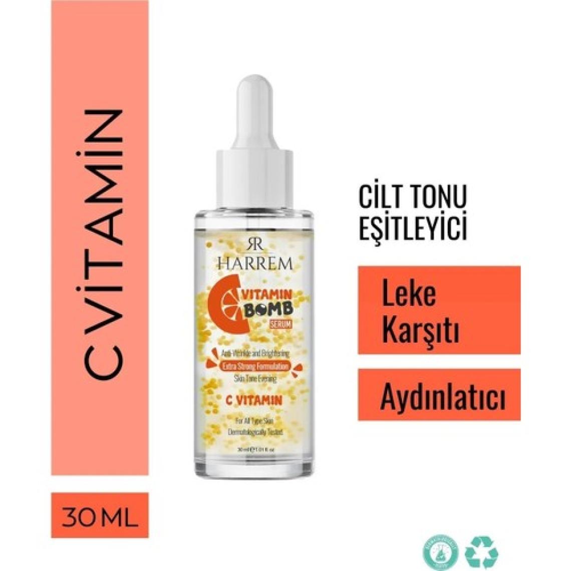Harrem Aydınlatıcı Cilt Tonu Eşitleyici Mikrokapsül C Vitamin Bombası Serum 30 ml