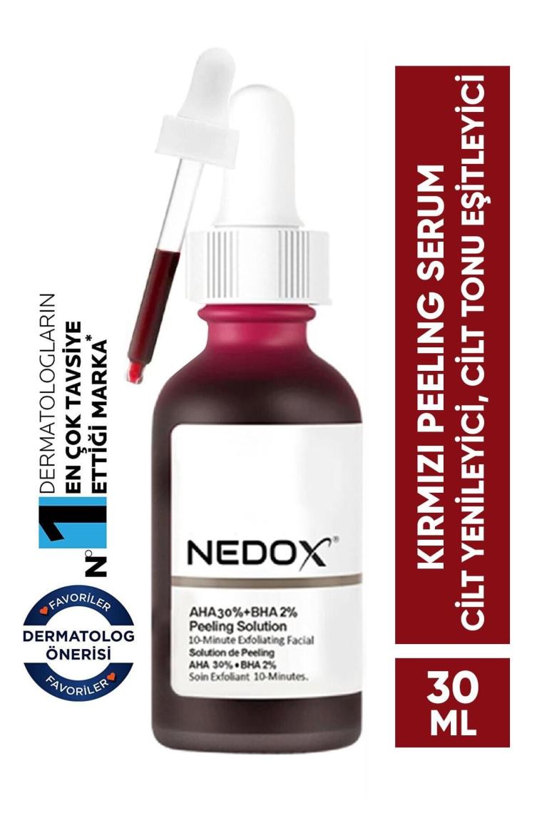 Cilt Yenileyici Cilt Tonu Eşitleyici Kırmızı Peeling Serum Aha %30 Bha %2 Serum 30 ml