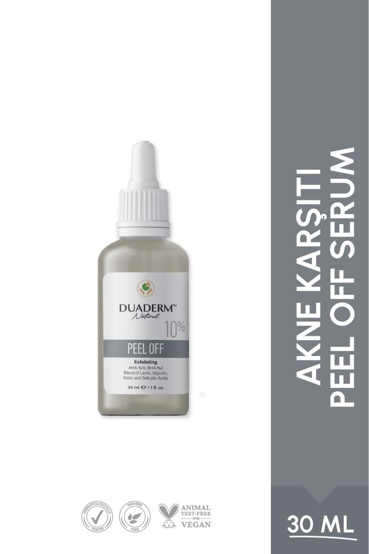 Akne Karşıtı, Siyah Nokta Önleyici Peel Off Serum (AHA 10% BHA 2%) 30ml
