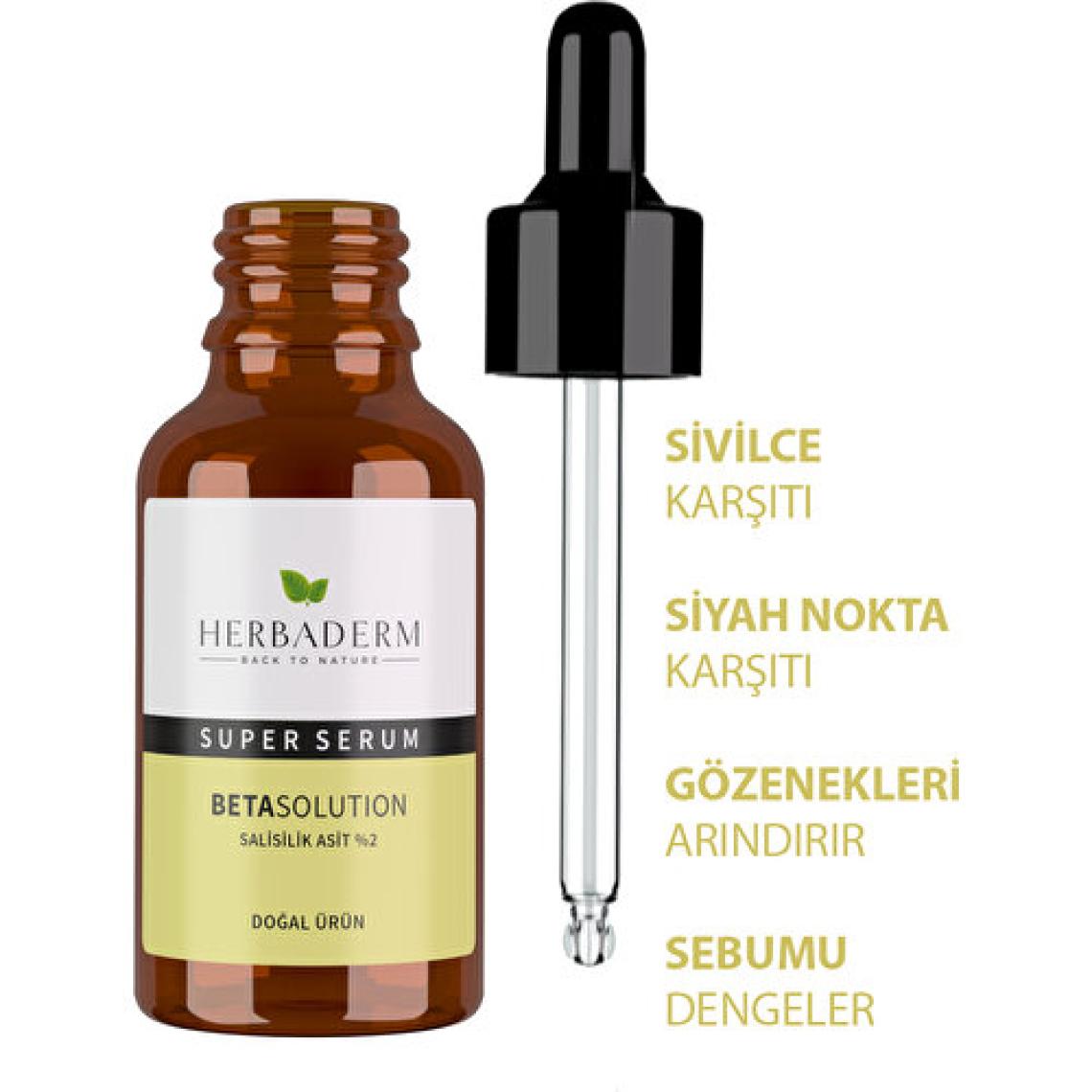 Herbaderm Süper Serum Beta Solution (Salisilik Asit %2) Sivilce Karşıtı 30 Ml
