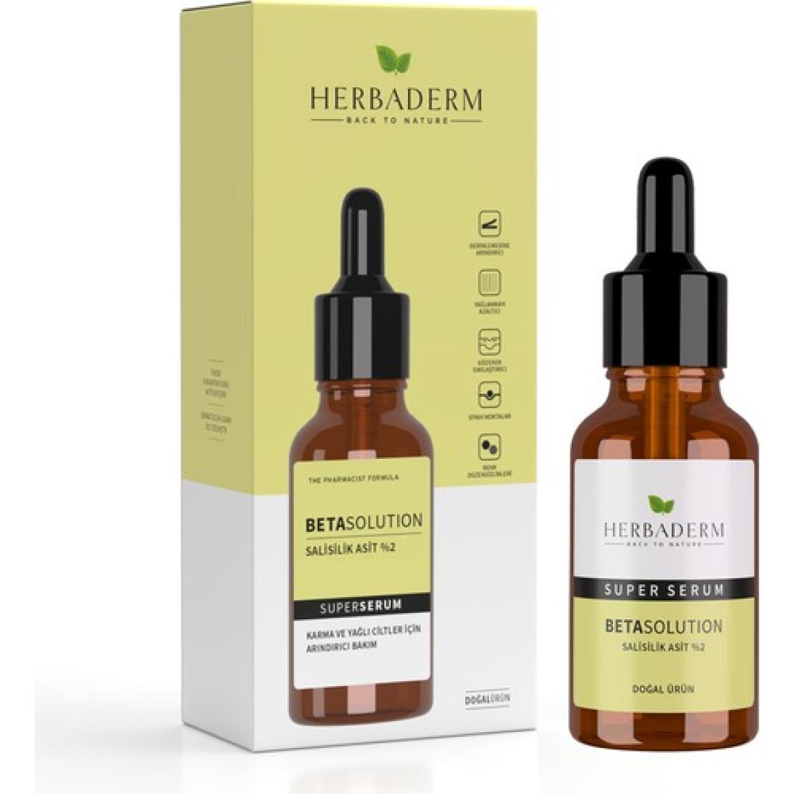 Herbaderm Süper Serum Beta Solution (Salisilik Asit %2) Sivilce Karşıtı 30 Ml
