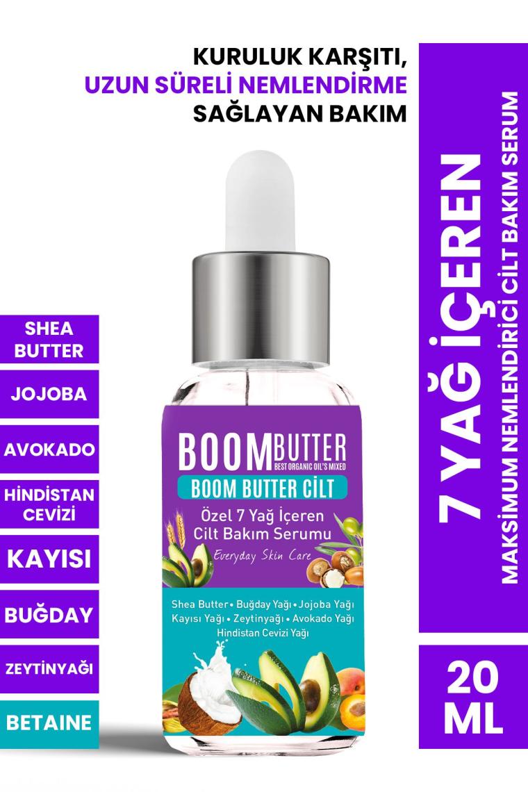 BOOM BUTTER 7 Yağ içeren Maksimum Nemlendirici Cilt Bakım Serum 20 Ml