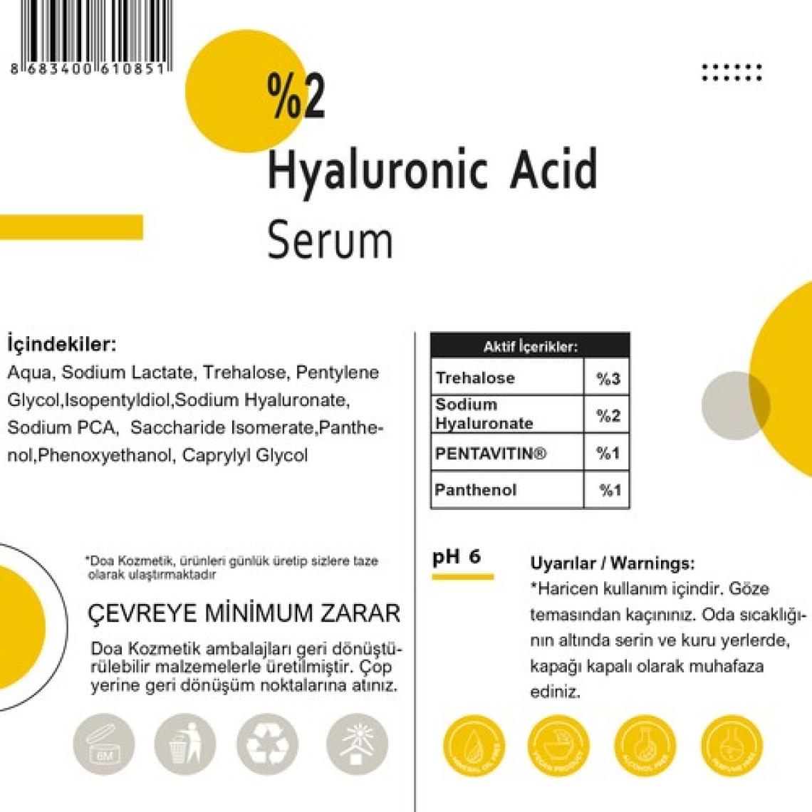 Doa Hyaluronic Acid %2 Serum (Hyaluronik Asit %2)