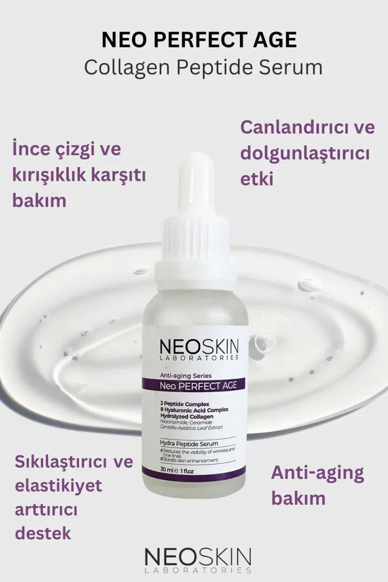 Neo Perfect Age - Dolgunlaştırıcı, Nemlendirici, Anti-Aging Peptit Serumu (3peptide + 8 Ha Complex +H.collagen)