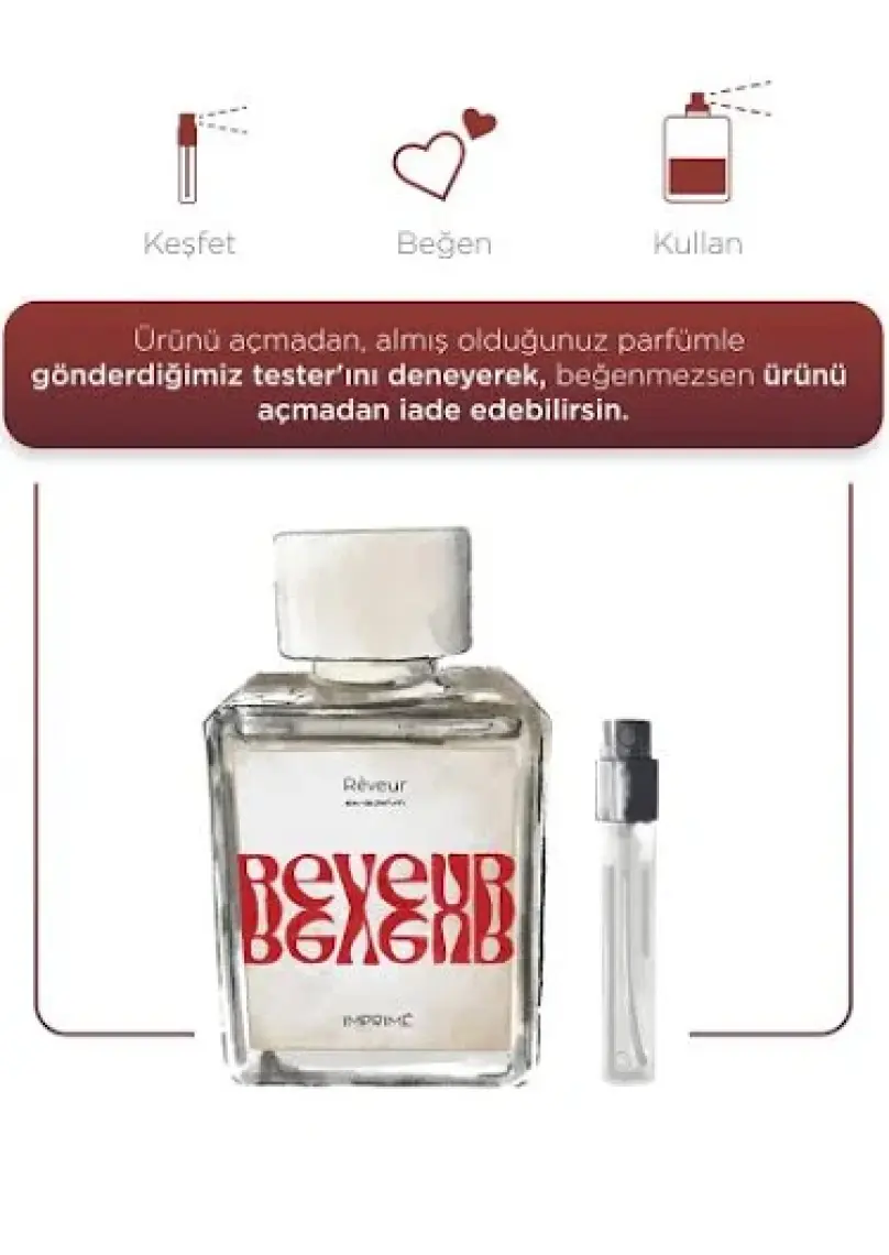 Imprimé Rêveur EDP Unisex Parfüm 100 ml | Narenciye, Baharatlı | Mandalina, Elma, Biberiye, Gül, Vanilya, Sandal