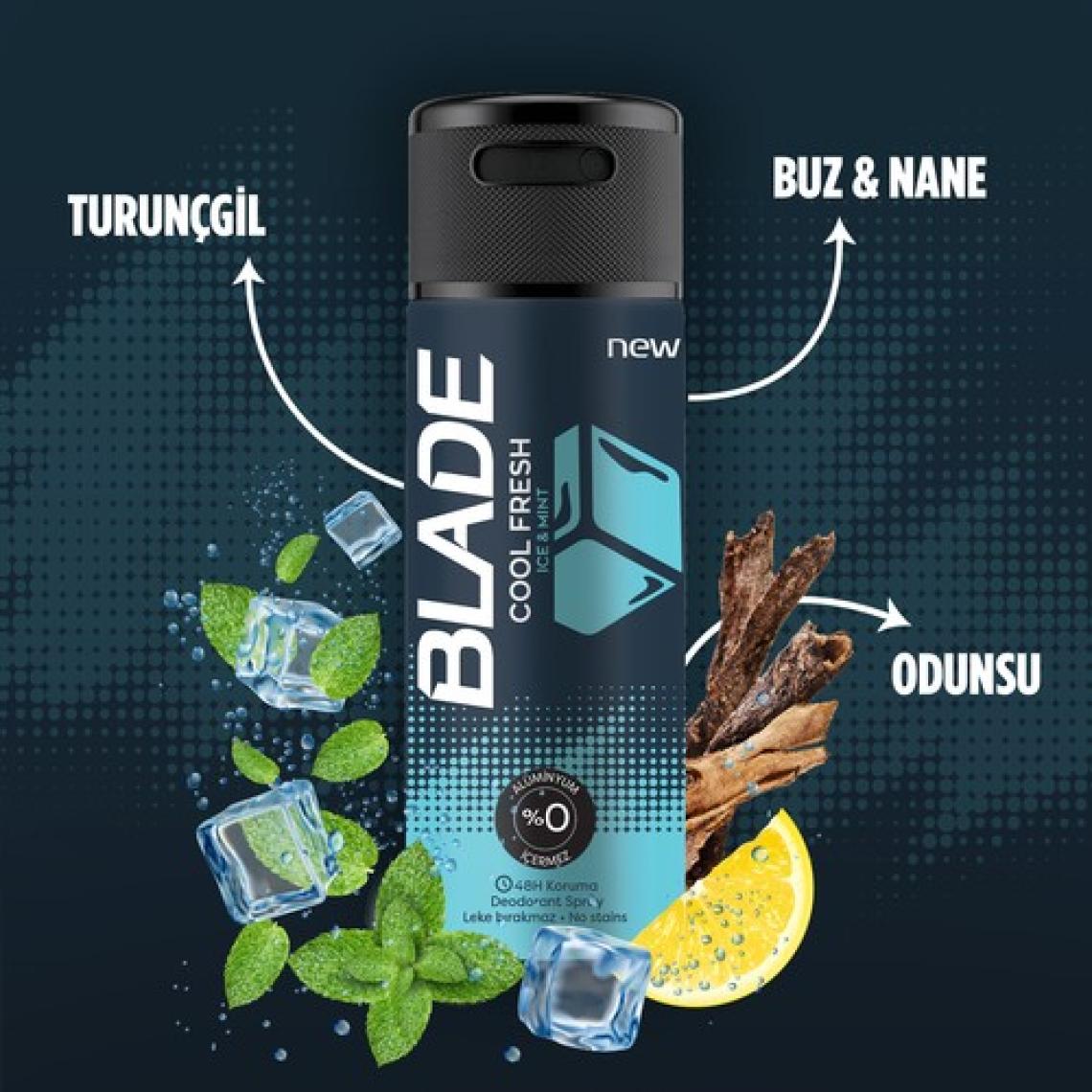 Blade Cool Fresh Edt Erkek Parfüm 70 ml & Deodorant 3X150 ml