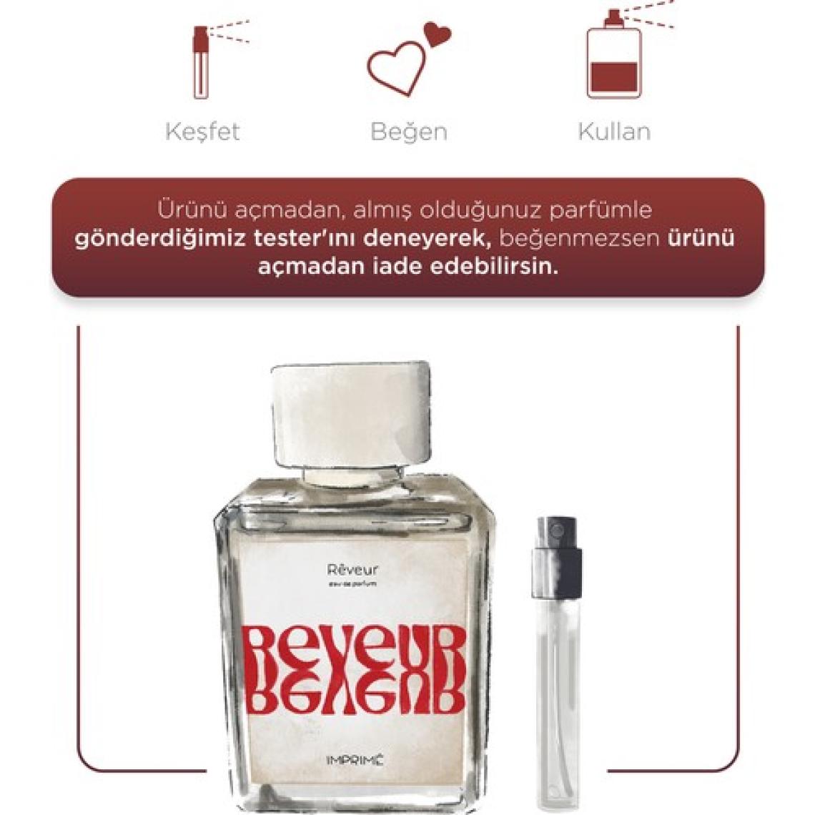 Imprimé Rêveur EDP Unisex Parfüm 100 ml | Narenciye, Baharatlı | Mandalina, Elma, Biberiye, Gül, Vanilya, Sandal