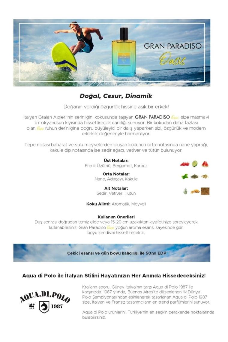 Aqua Di Polo 1987 Gran Paradiso Oasis Erkek Parfüm 50 ml Edp APCN000504