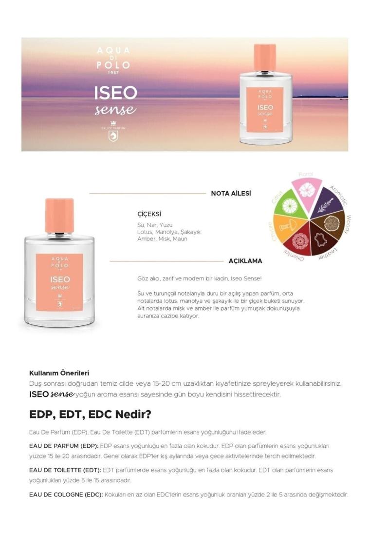 Aqua Di Polo 1987 Iseo Sense 50 ml Kadın Edp APCN000902