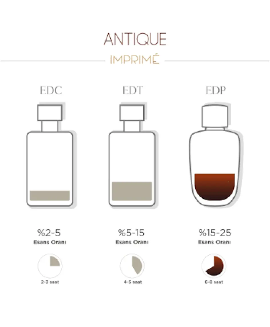 Imprime Antique EDP Erkek Parfüm 100ml | Odunsu ve Çiçeksi | Iris, Vetiver, Vanilya, Sedir Ağacı