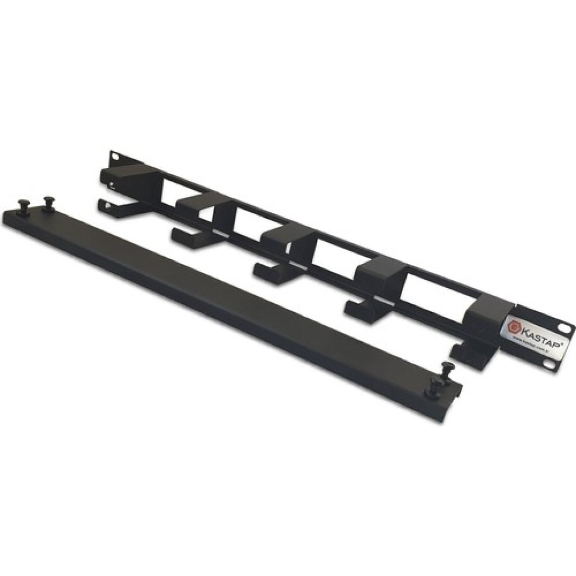 Kastap 1U 19" Kapaklı Metal Organiser, Kablo Düzenleyici, Rack Kabinet Aksesuarı