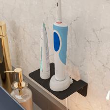 Şarjlı Diş Fırçası Rafı Banyo Standı Siyah