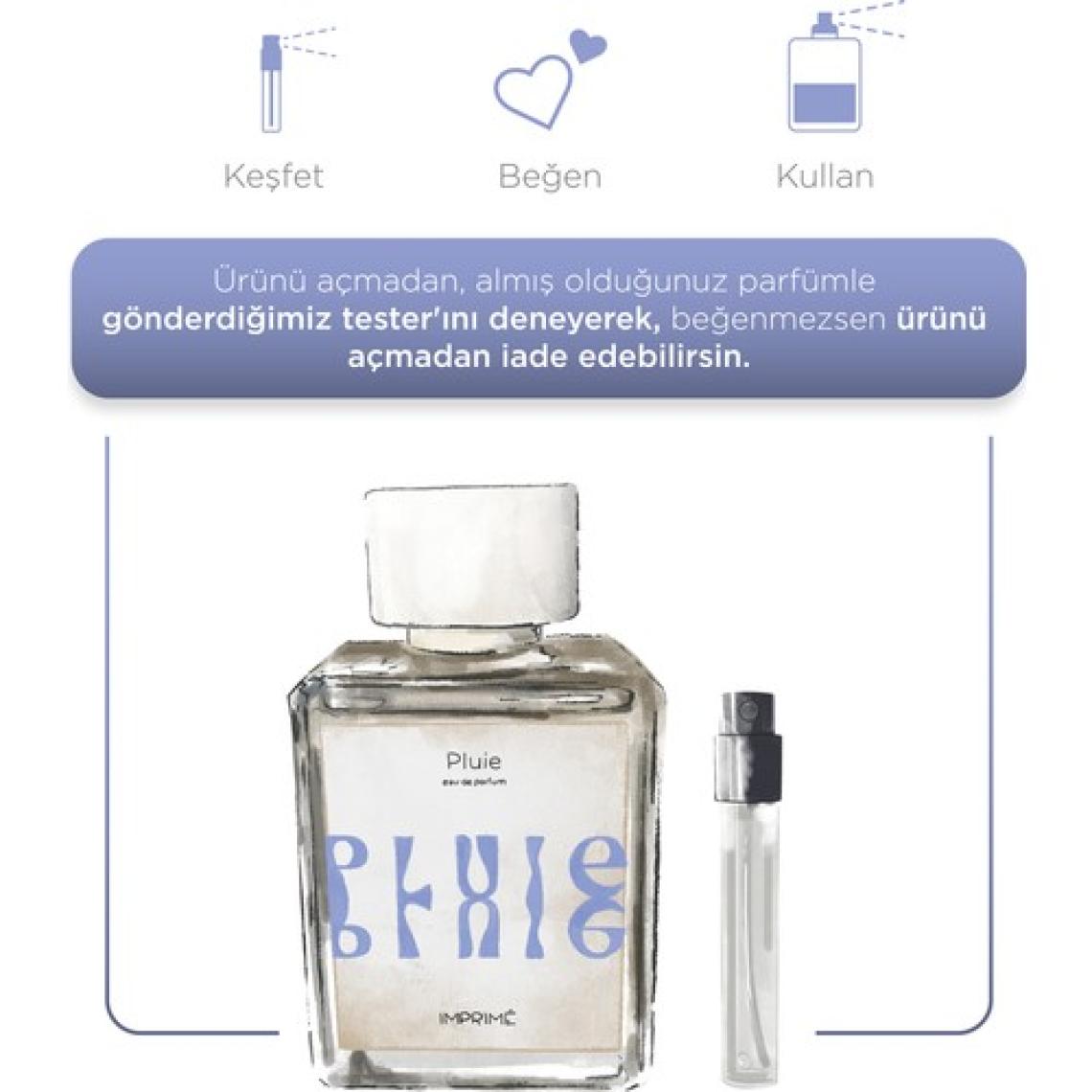 Imprimé Pluie EDP Unisex Parfüm 100 ml | Ferah Çiçeksi | Bergamot, Pembe Biber, Yağmur, Gül, Yasemin, Çam, Misk