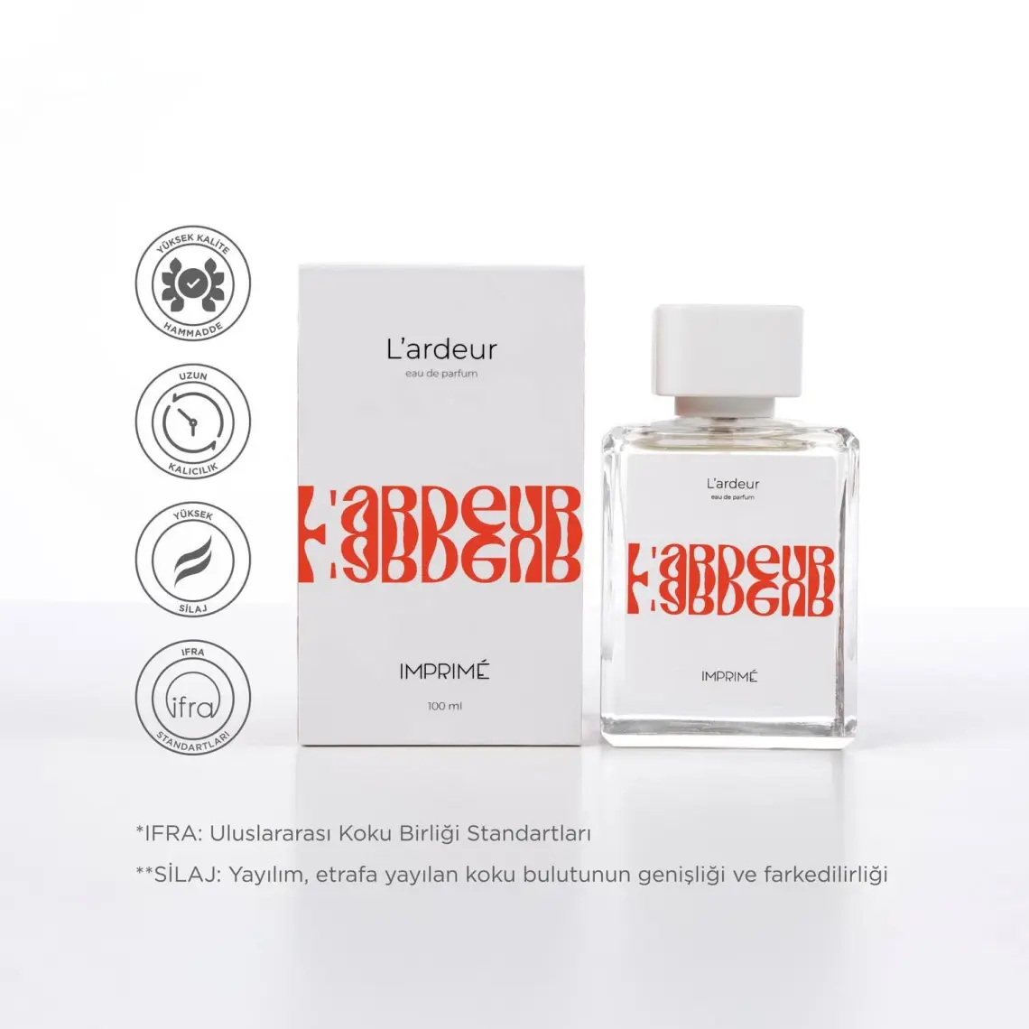 Imprimé L'ardeur EDP Unisex Parfüm 100 ml | Oryantal Çiçeksi | Ahududu, Safran, Gül, Manolya, Amber, Vetiver