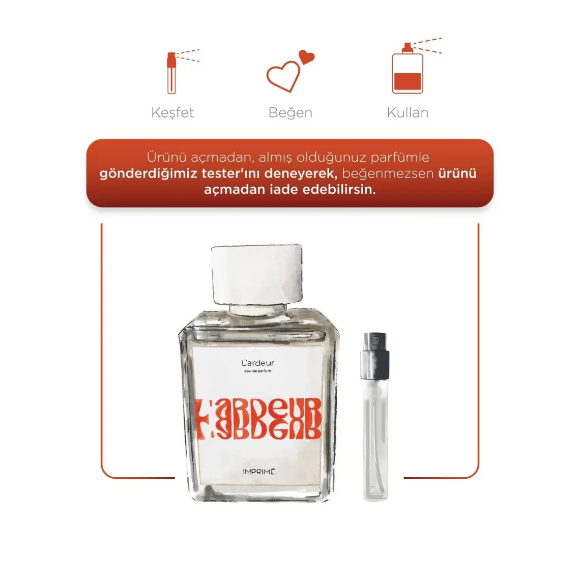 Imprimé L'ardeur EDP Unisex Parfüm 100 ml | Oryantal Çiçeksi | Ahududu, Safran, Gül, Manolya, Amber, Vetiver