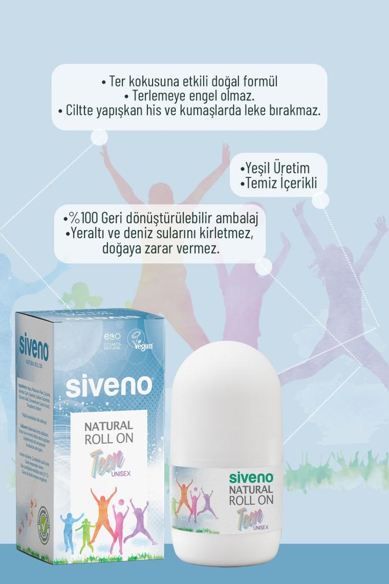 %100 Doğal Roll-on Unısex Deodorant Ter Kokusu Önleyici Bitkisel Lekesiz Vegan 50 ml