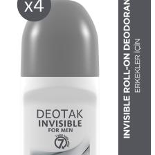Deotak Invısıble For Men Roll-On Deodorant 35 ml x 4
