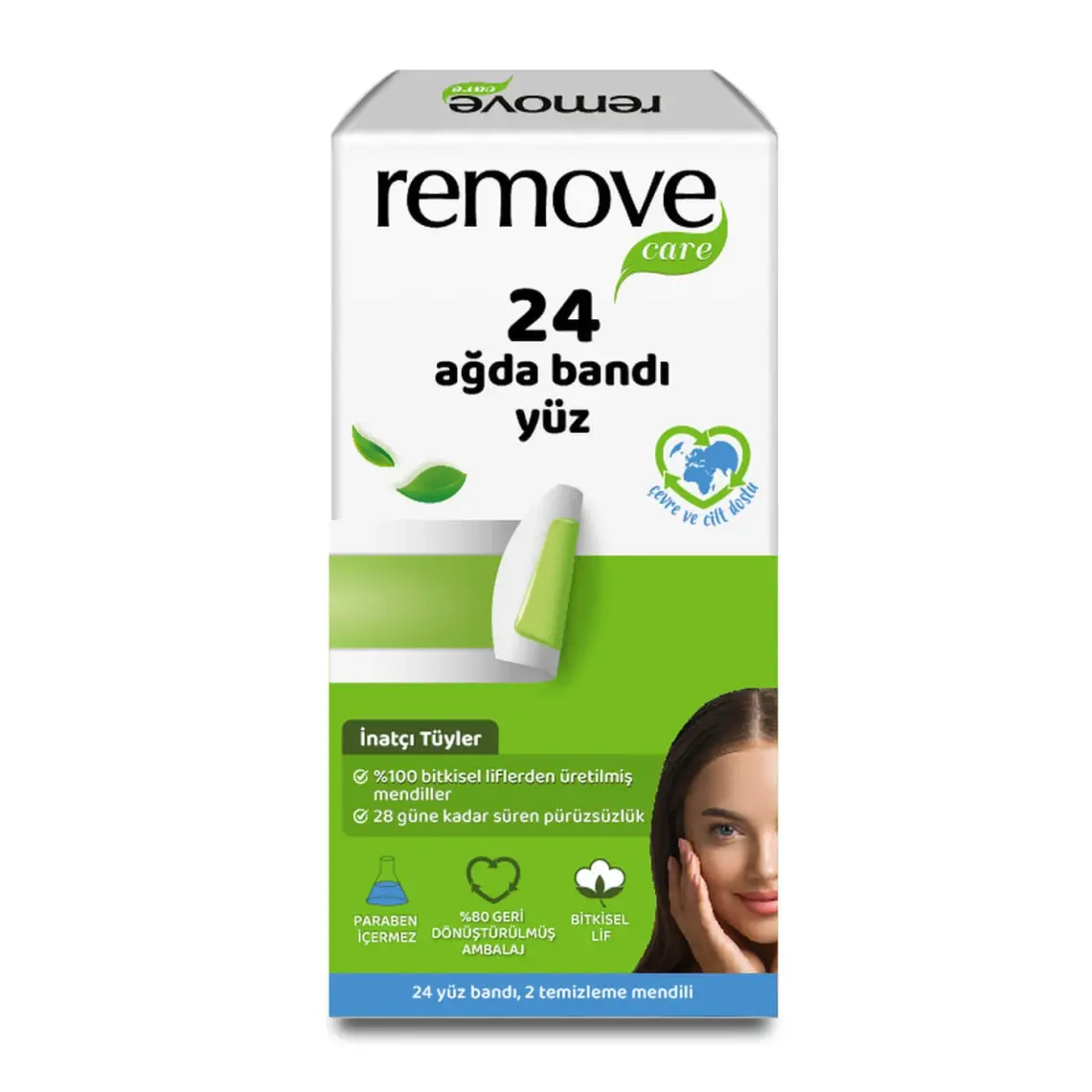 Remove Yüz Ağda Bandı 24 Lü Set Inatçı ve Sık Tüyler
