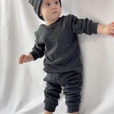 MiaBaby Pamuk Bereli 3'lü Takım Bebek ve Çocuk Antrasit