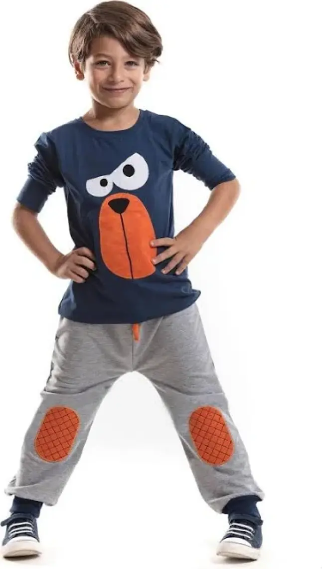 Denokids Ciddiyim Erkek Çocuk T-shirt Pantolon Takım