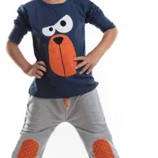 Denokids Ciddiyim Erkek Çocuk T-shirt Pantolon Takım
