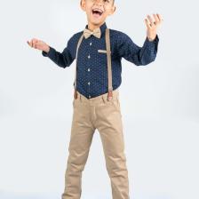 Mnk Baby & Kids Baskılı Oxford Erkek Çocuk Takım MNK0479