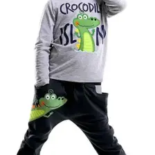 Denokids Timsah Adası Erkek Çocuk T-shirt Pantolon Takım