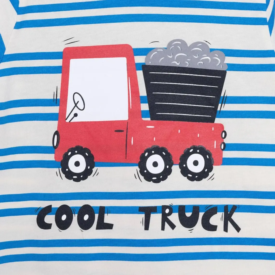 Hellobaby Cars&roads Erkek Kamyon Baskılı Tshirt-Şort Erkek Bebek