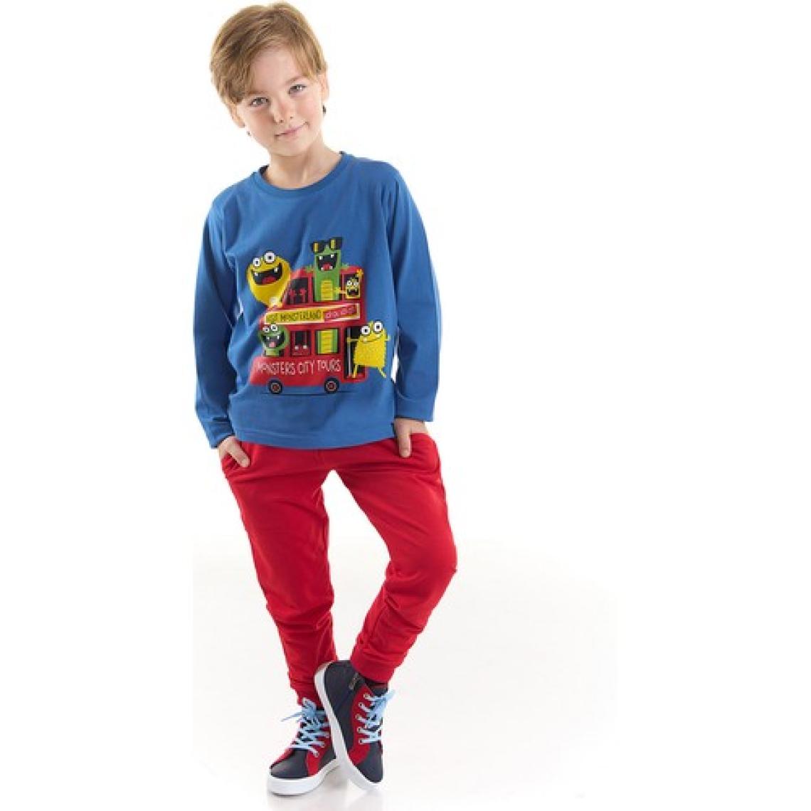 Denokids Monster Tours Erkek Çocuk T-Shirt Pantolon Takım