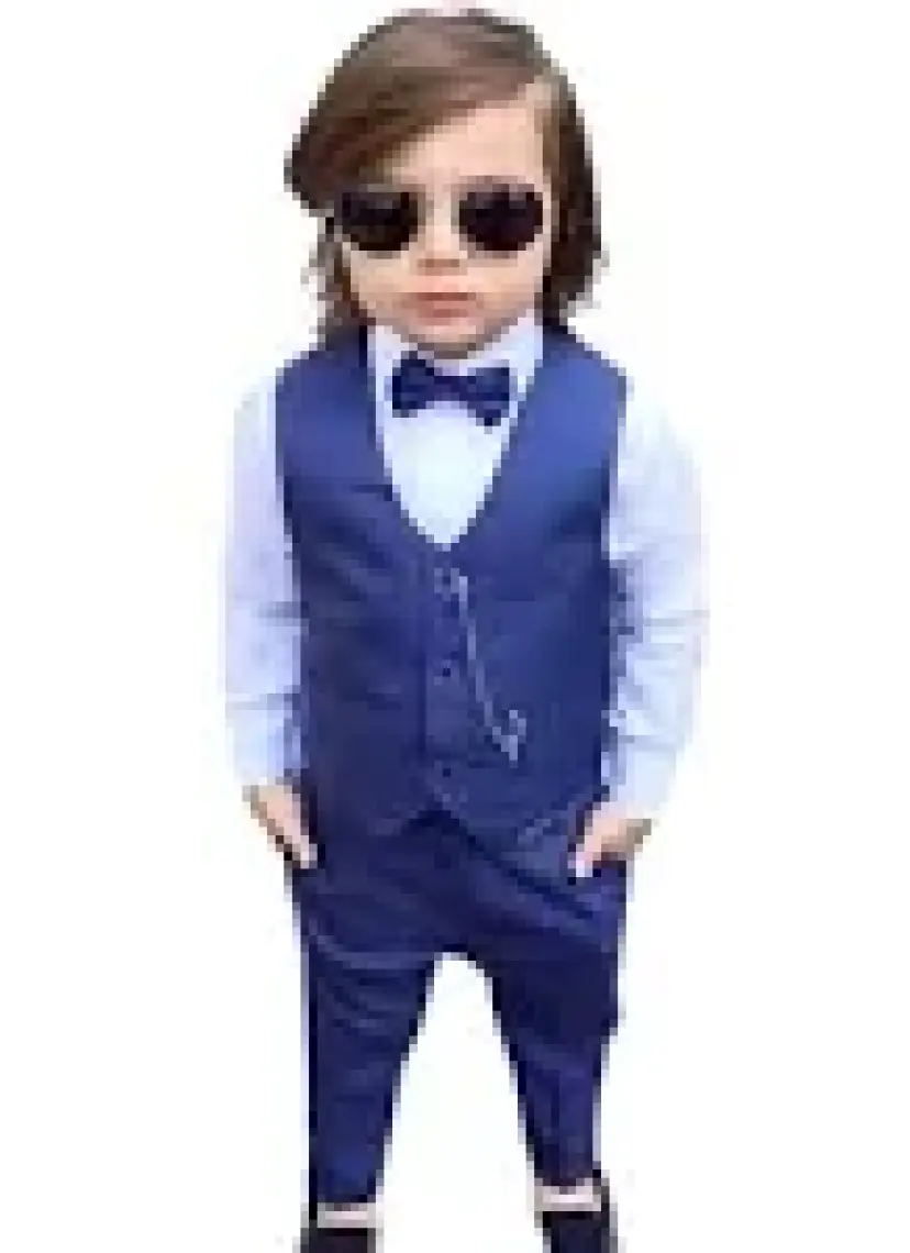 Mnk Baby & Kids Yelekli Erkek Çocuk Takım Elbise MNK0272