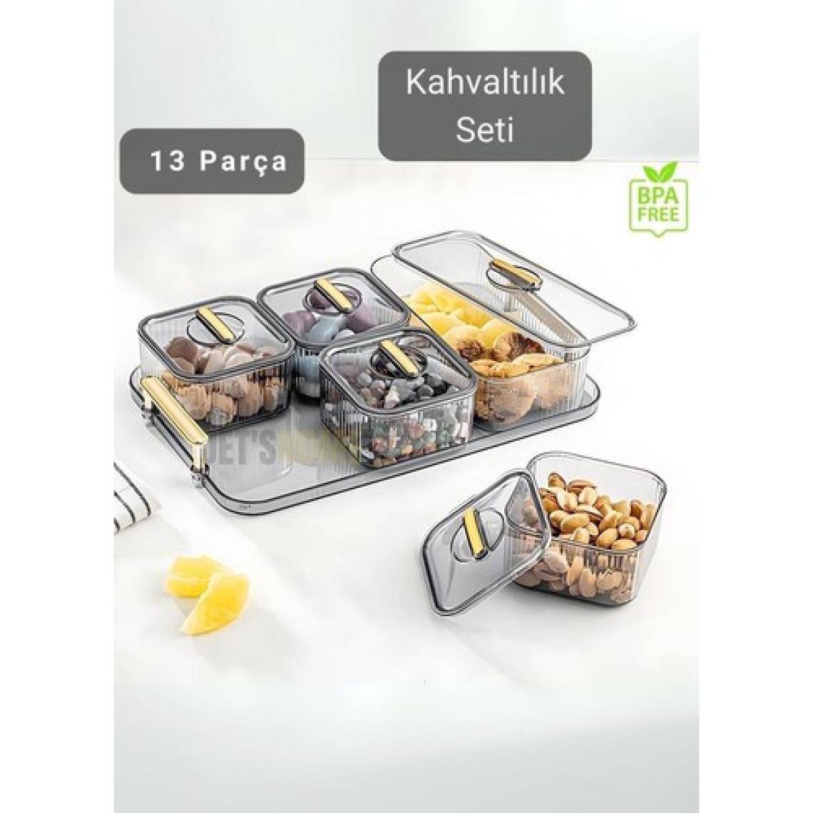 6’lı Kahvaltı Seti 13 Parça Kahvaltılık Bpa Free Sunumluk Şık Tepsili Kahvaltılık
