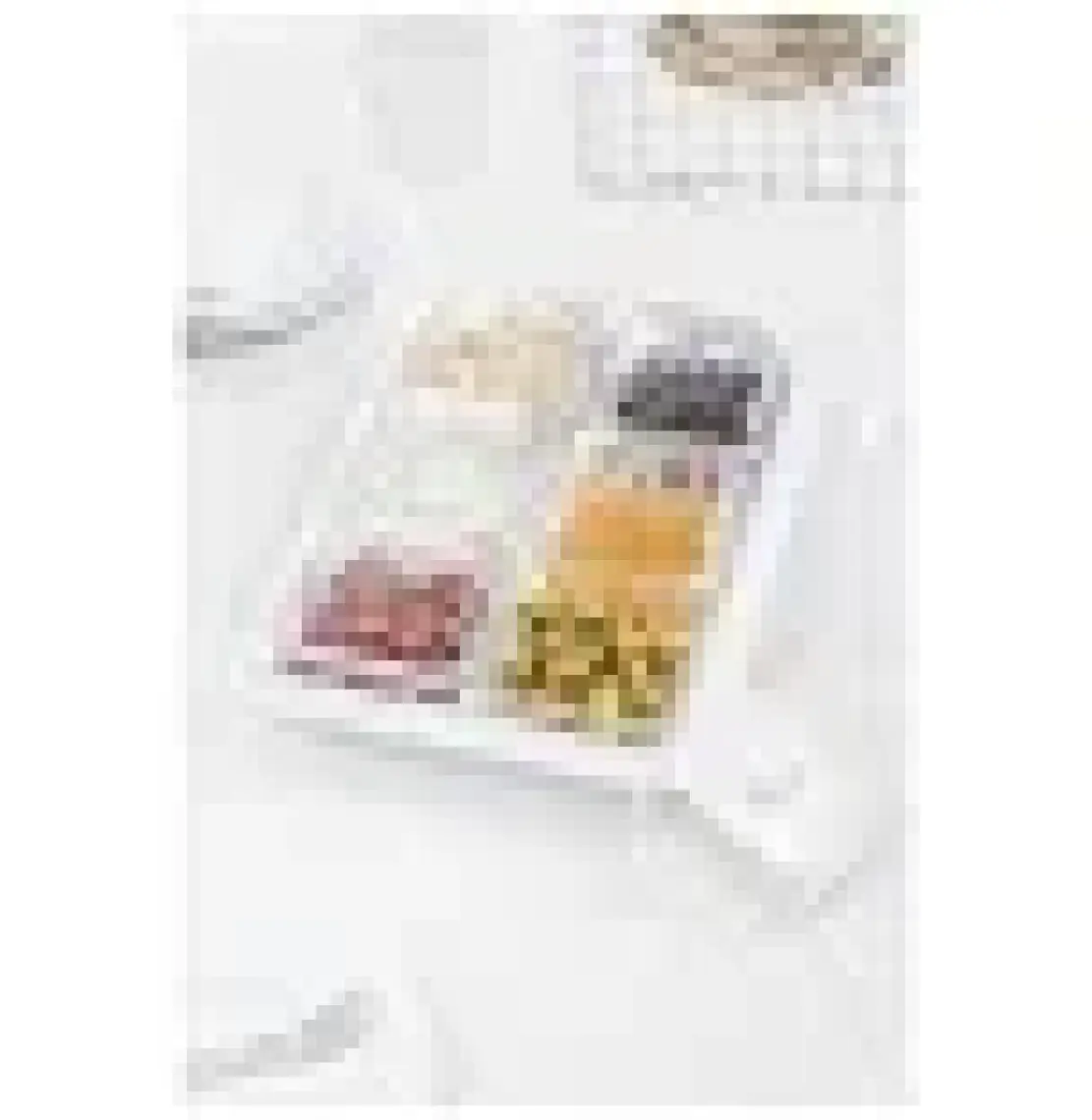 EW's Kitchenware Akrilik Beyaz 6’lı Kapaklı Kahvaltılık Kahvaltı Seti & Saklama Kabı (Cam Değildir)