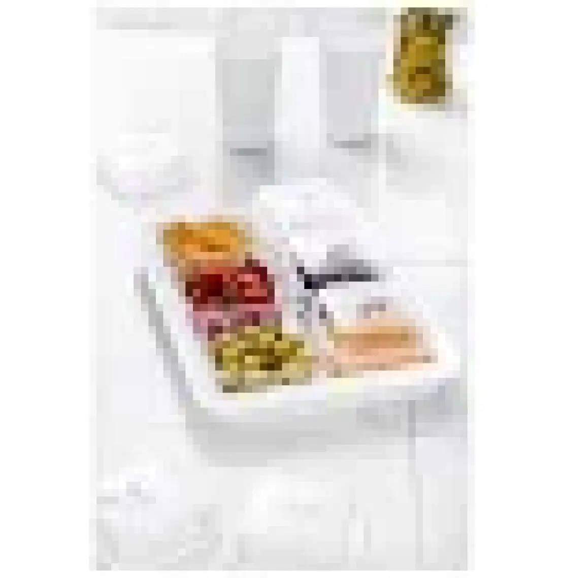EW's Kitchenware Akrilik Beyaz 6’lı Kapaklı Kahvaltılık Kahvaltı Seti & Saklama Kabı (Cam Değildir)