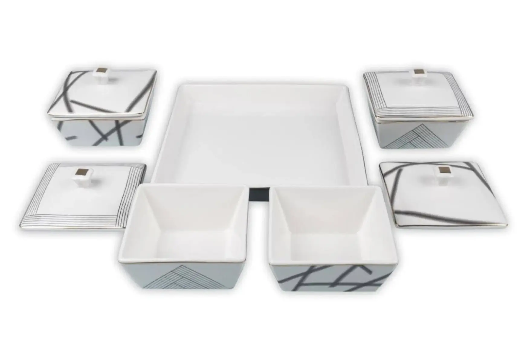 Mikasa Moor Bella Grey 5 Parça Kahvaltılık Seti 19X19 cm